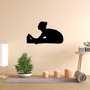Wallity Yoga 23 Escultura de pared de metal negra